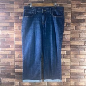 Levi’s Jeans Woman’s Crop Pants size 29 Dark Wash Stretch Blue Denim